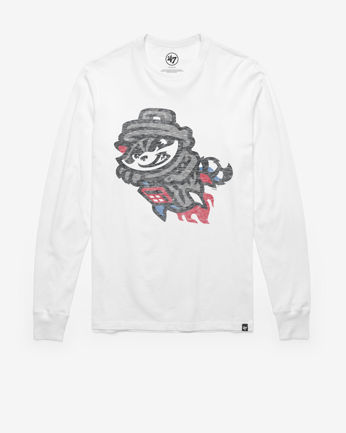 ROCKET CITY TRASH PANDAS PREMIER '47 FRANKLIN LONG SLEEVE TEE WHITE WASH