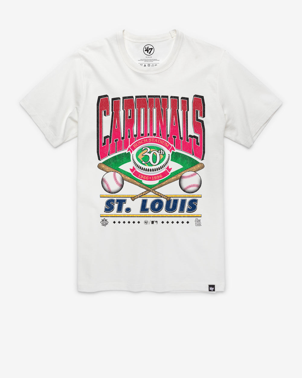 ST. LOUIS CARDINALS STRAIGHT SHOT '47 FRANKLIN TEE WHITE WASH