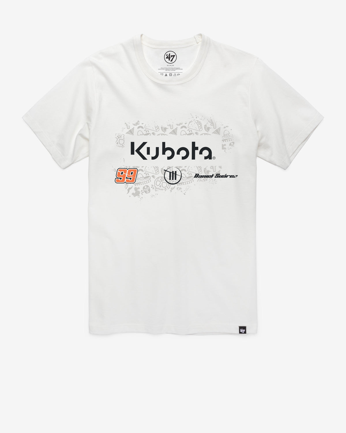 DANIEL SUAREZ TRACKHOUSE RACING KUBOTA IMPRINT '47 FRANKLIN TEE WHITE WASH