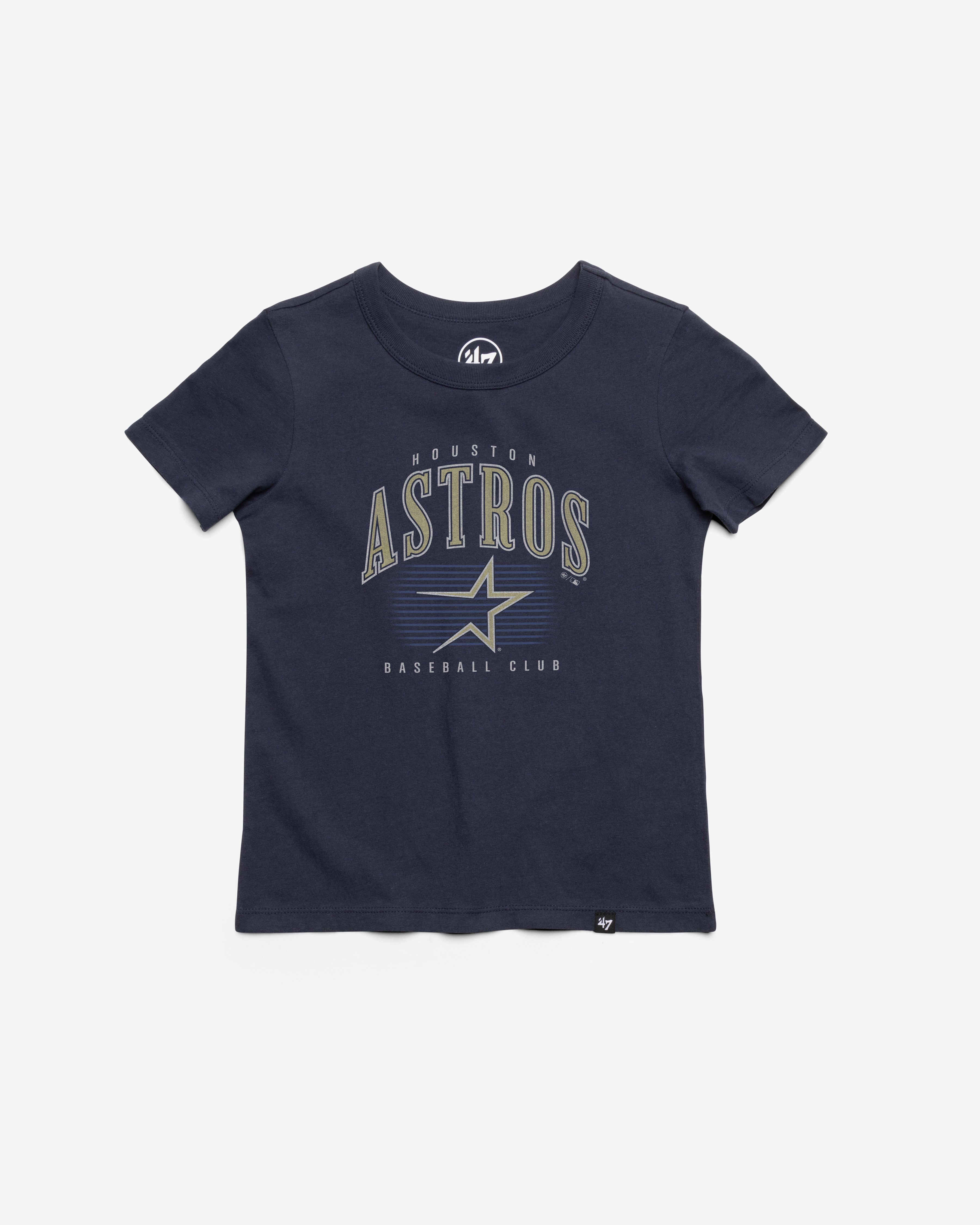 HOUSTON ASTROS COOPERSTOWN DOUBLE HEADER '47 FRANKLIN TEE KIDS ATLAS BLUE
