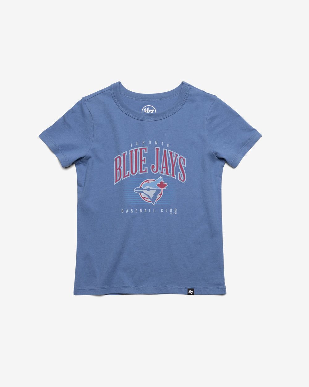 TORONTO BLUE JAYS COOPERSTOWN DOUBLE HEADER '47 FRANKLIN TEE KIDS CADET BLUE