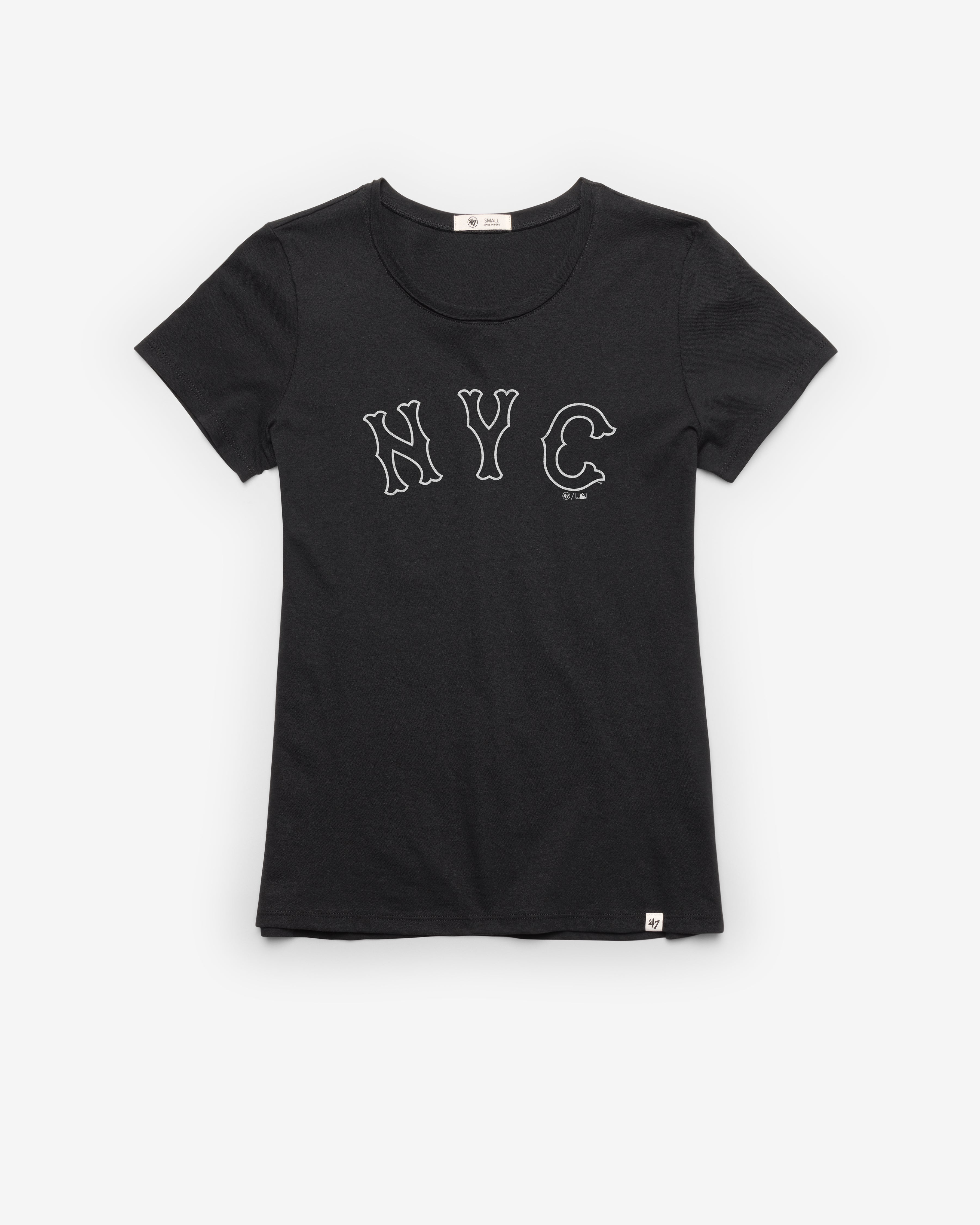 NEW YORK METS CITY CONNECT PREMIER '47 FRANKIE TEE WOMENS FLINT BLACK