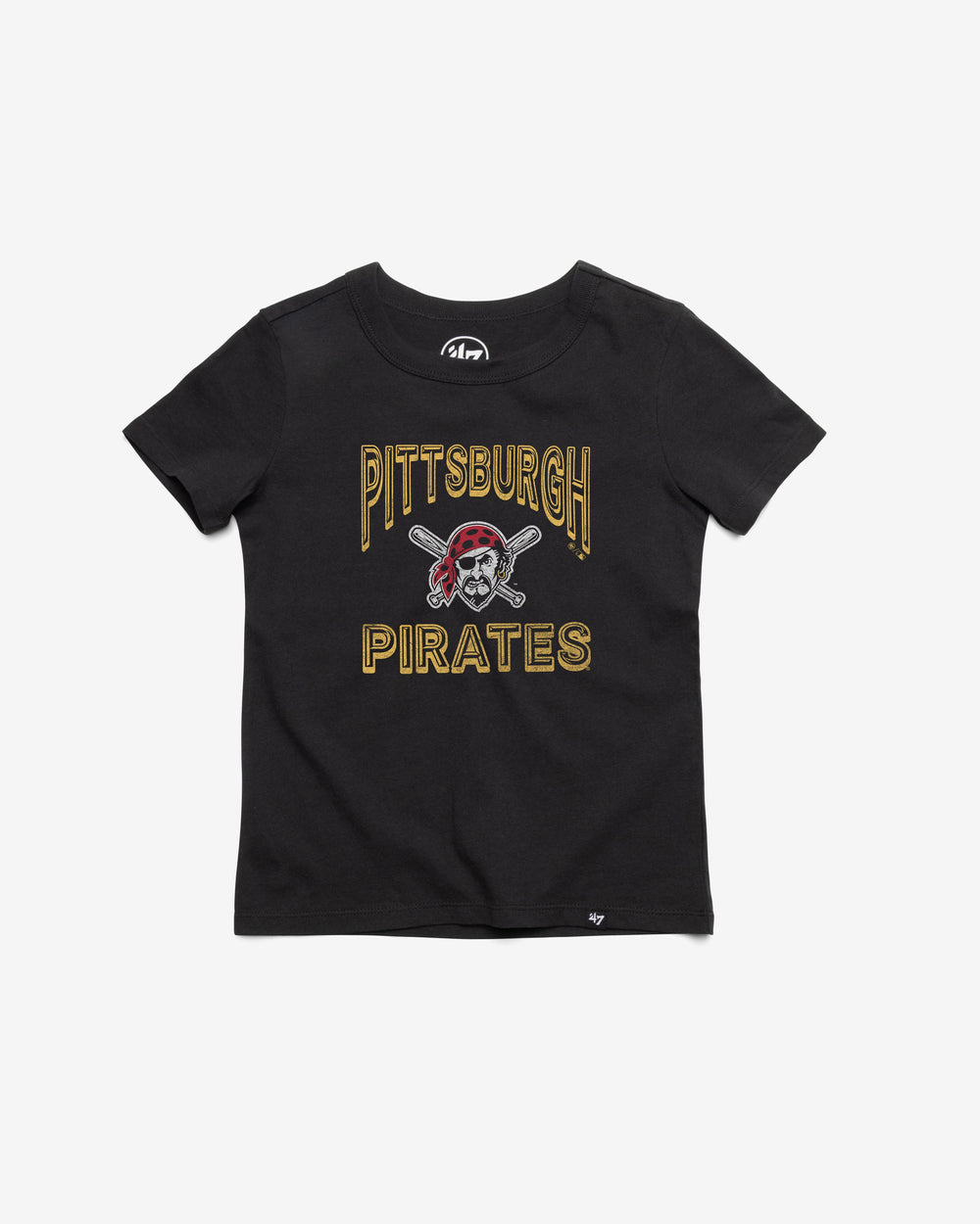 PITTSBURGH PIRATES FAN OUT '47 FRANKLIN TEE KIDS FLINT BLACK