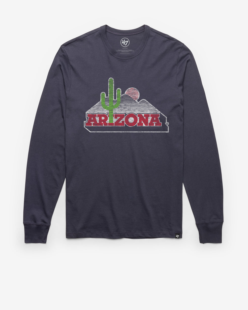 ARIZONA WILDCATS CACTUS VINTAGE PREMIER '47 FRANKLIN LONG SLEEVE TEE ATLAS BLUE