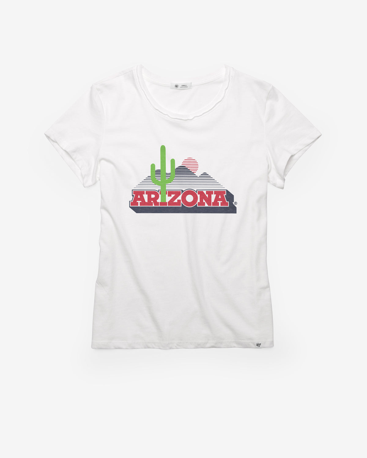 ARIZONA WILDCATS CACTUS VINTAGE PREMIER '47 FRANKIE TEE WOMENS WHITE WASH