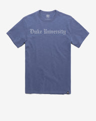 DUKE BLUE DEVILS GRIT WORDMARK '47 SCRUM TEE BLEACHER BLUE
