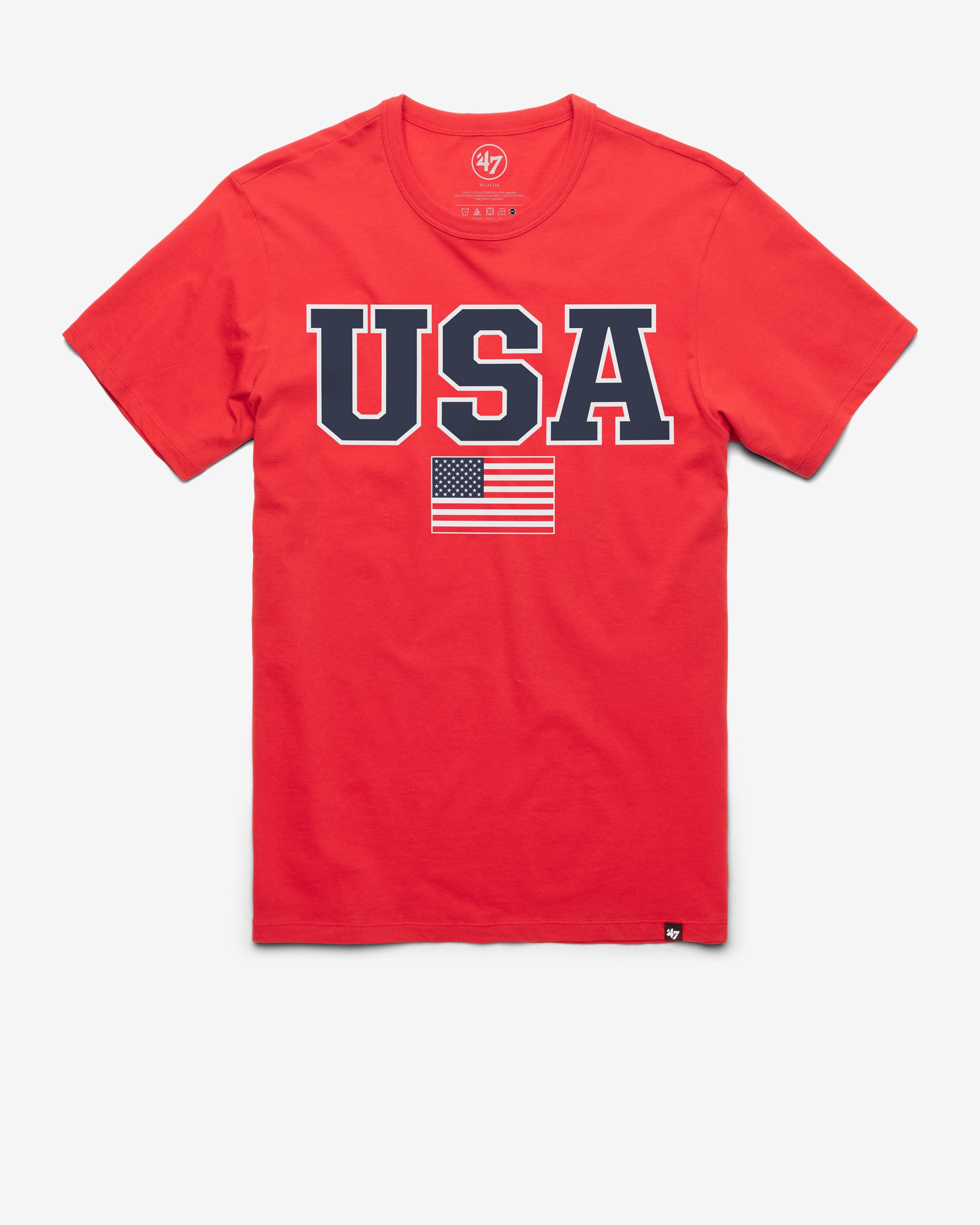 UNITED STATES USA BLOCK '47 FRANKLIN TEE RACER RED