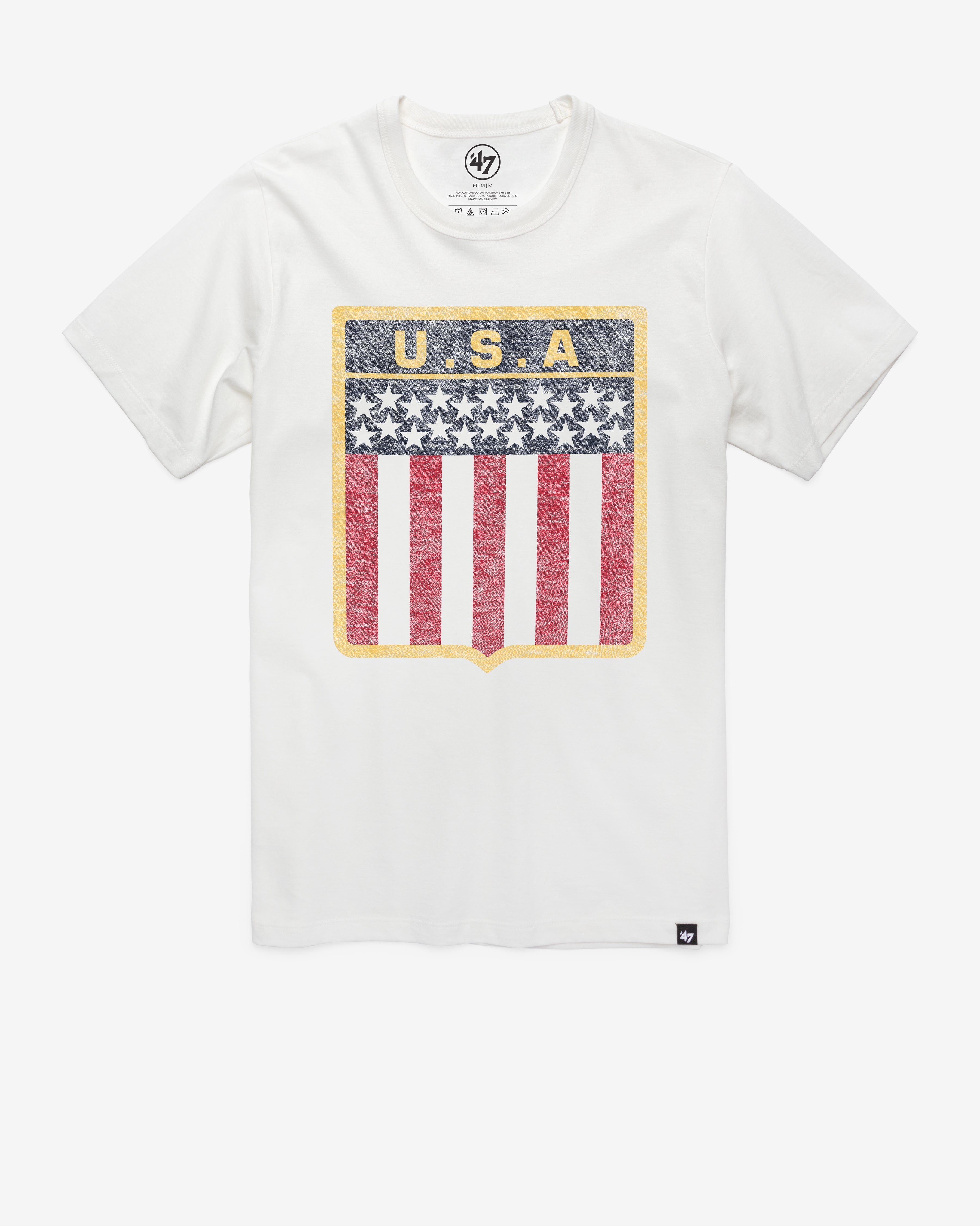 UNITED STATES USA SPANGLE '47 FRANKLIN TEE WHITE WASH
