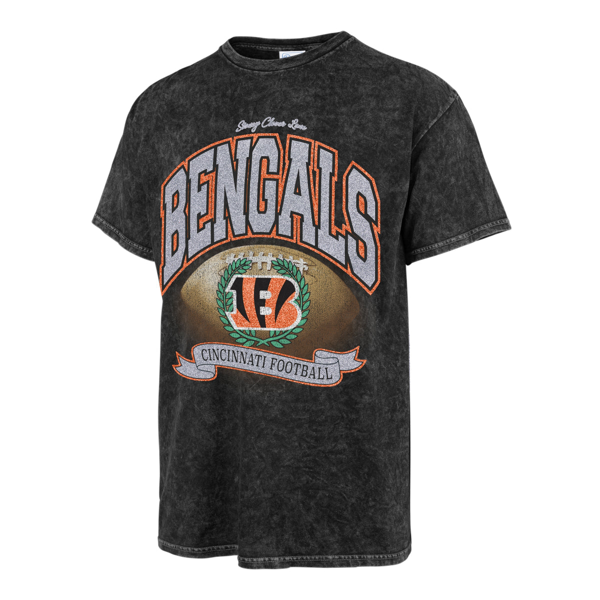 CINCINNATI BENGALS STONEY CLOVER LANE X '47 TUBULAR TEE FLINT BLACK
