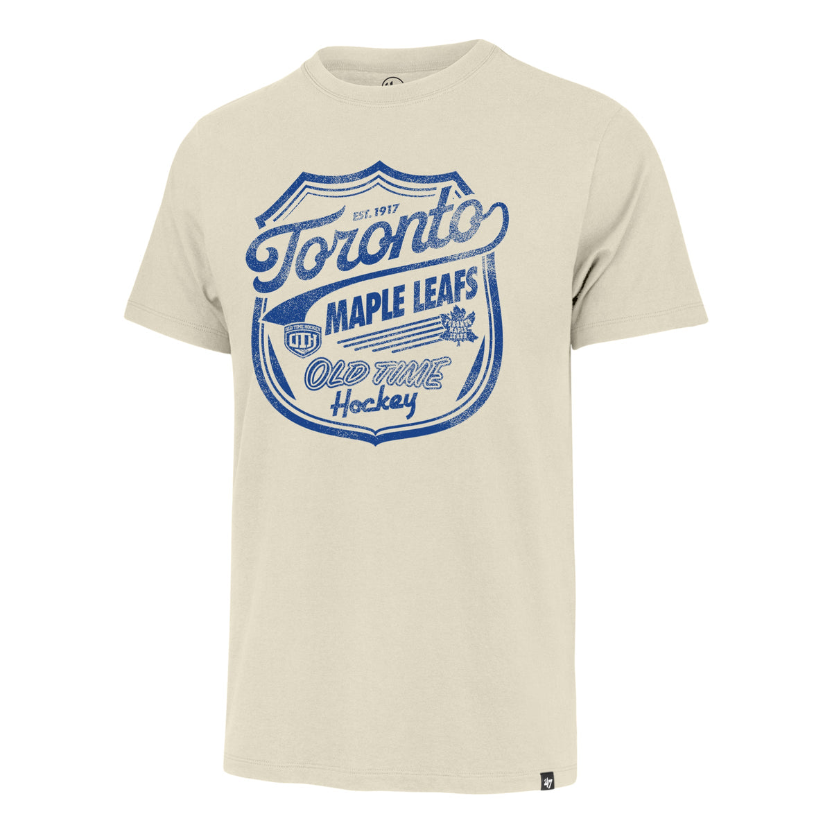 OLD TIME HOCKEY TORONTO MAPLE LEAFS VINTAGE POKE CHECK '47 FRANKLIN TEE CREAM
