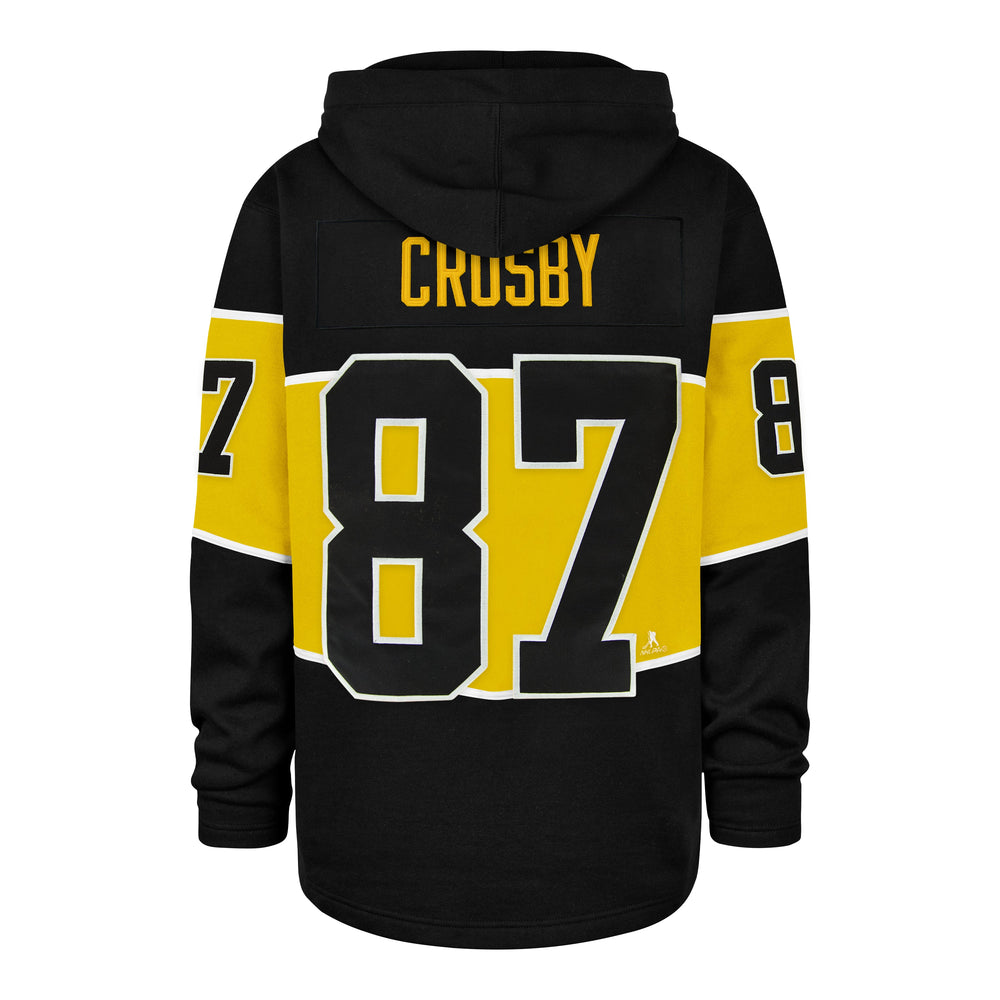 PITTSBURGH PENGUINS SIDNEY CROSBY '47 RUN POINT LACER HOOD JET BLACK