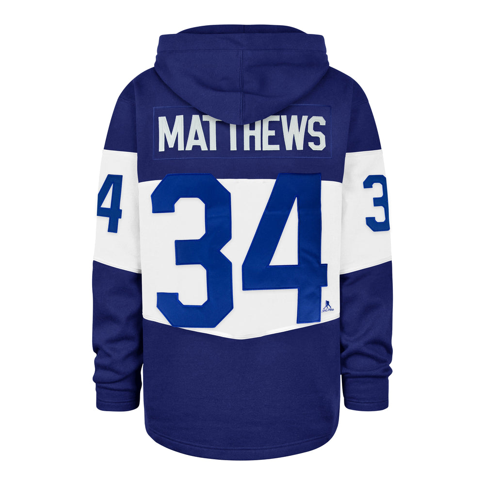 TORONTO MAPLE LEAFS AUSTON MATTHEWS '47 RUN POINT LACER HOOD ROYAL
