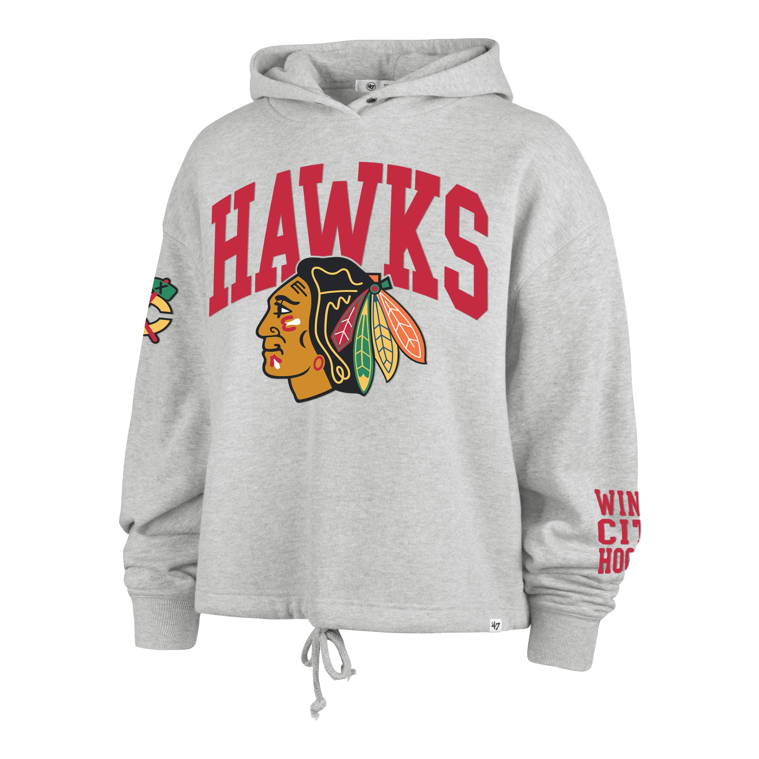 CHICAGO BLACKHAWKS HIGH HOPES '47 VENICE HOOD WOMENS RELAY GREY