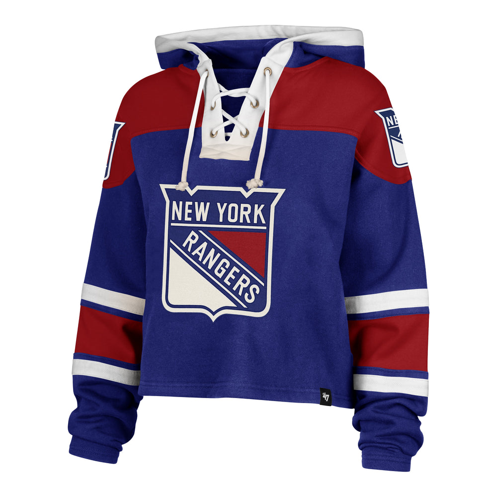 NEW YORK RANGERS CROPPED SUPERIOR '47 LACER HOOD WOMENS ROYAL