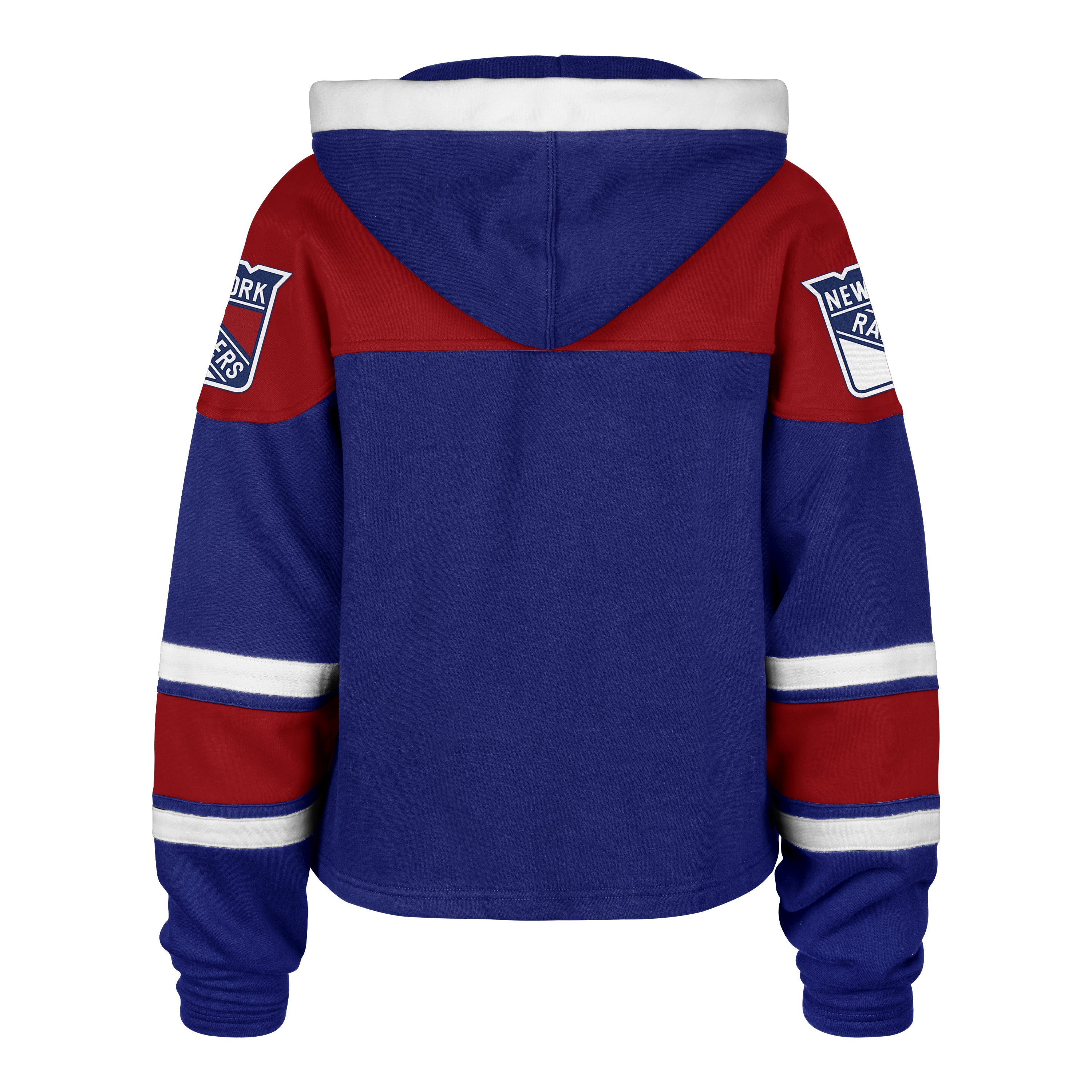 NEW YORK RANGERS CROPPED SUPERIOR '47 LACER HOOD WOMENS ROYAL