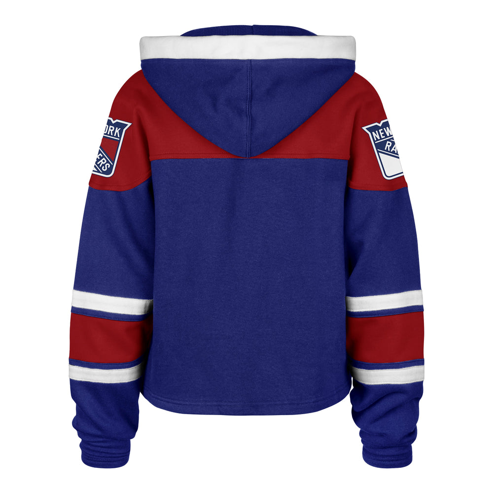 NEW YORK RANGERS CROPPED SUPERIOR '47 LACER HOOD WOMENS ROYAL
