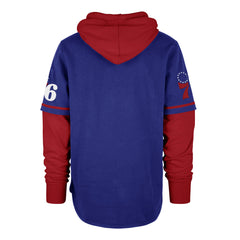 PHILADELPHIA 76ERS TRIFECTA '47 SHORTSTOP PULLOVER HOOD ROYAL