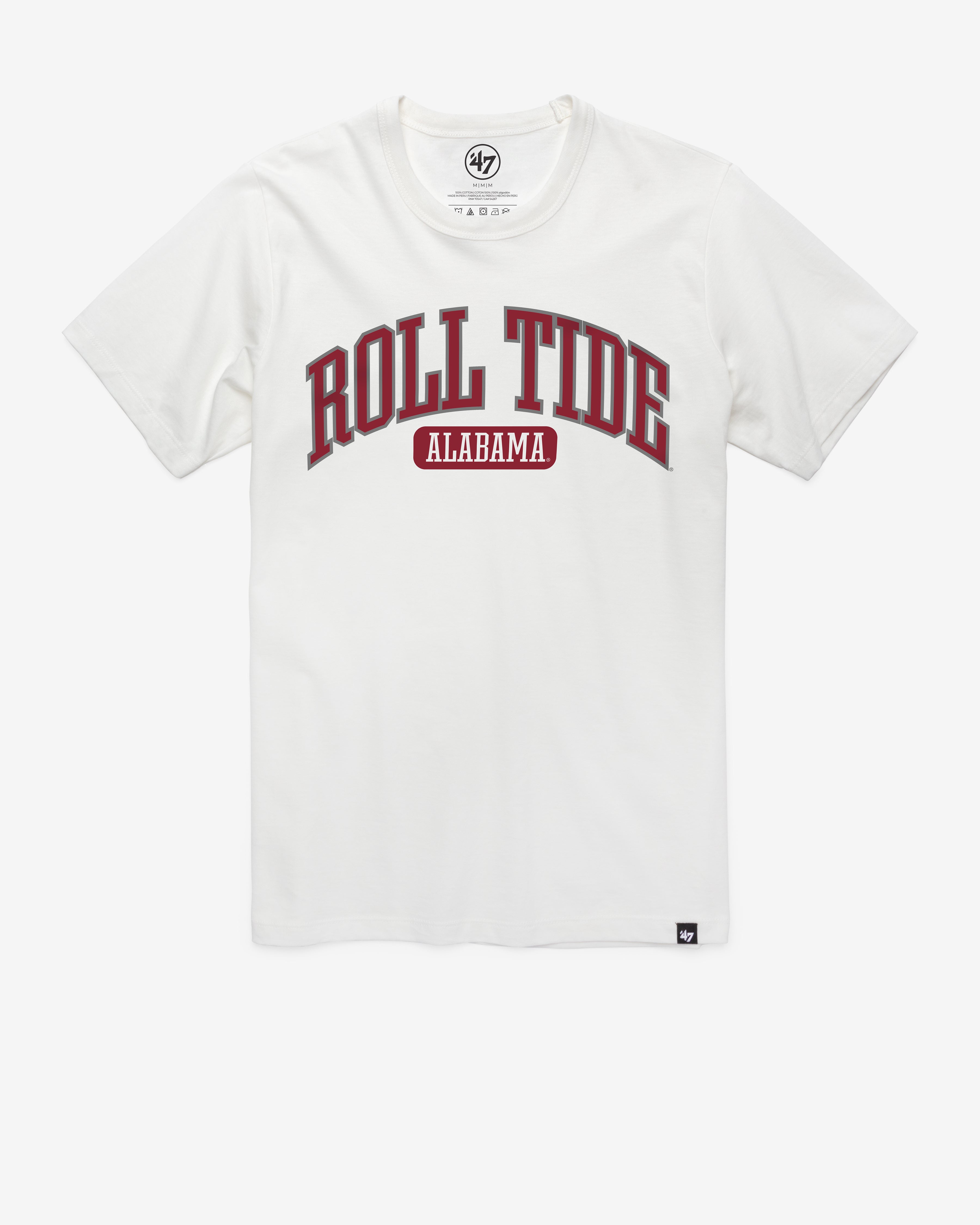 ALABAMA CRIMSON TIDE LOCAL ARCH '47 FRANKLIN TEE WHITE WASH