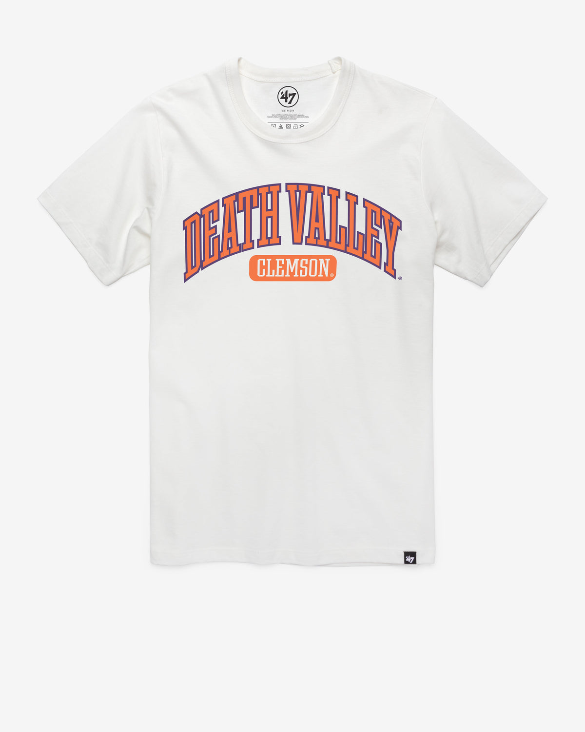 CLEMSON TIGERS LOCAL ARCH '47 FRANKLIN TEE WHITE WASH
