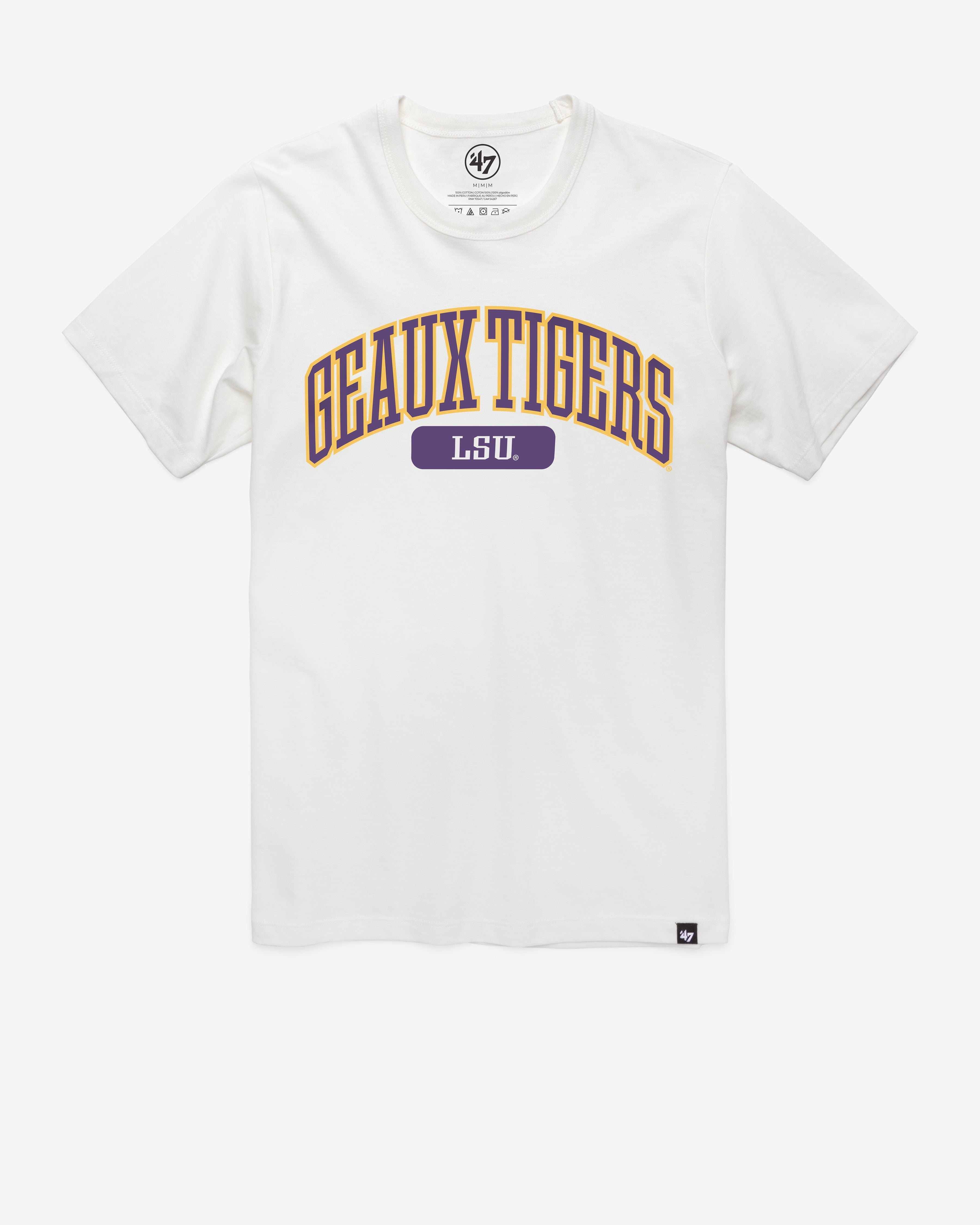 LOUISIANA STATE TIGERS LSU LOCAL ARCH '47 FRANKLIN TEE WHITE WASH