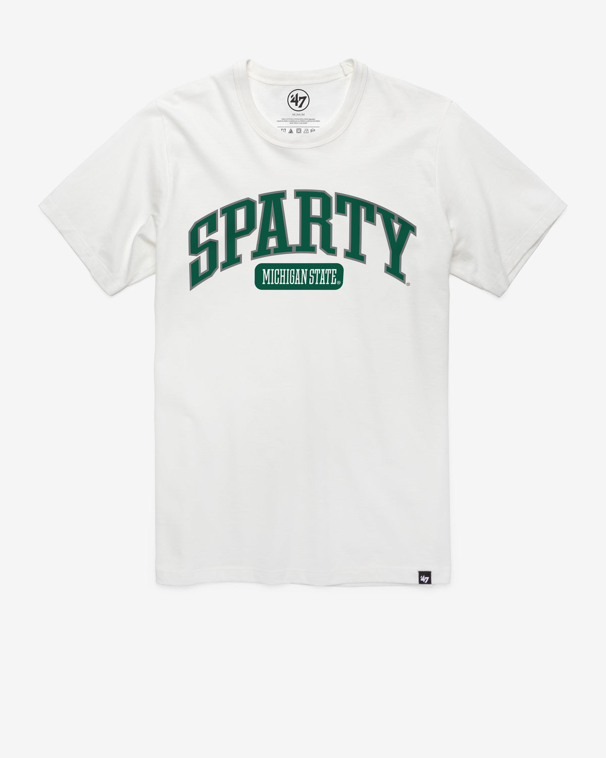 MICHIGAN STATE SPARTANS LOCAL ARCH '47 FRANKLIN TEE WHITE WASH