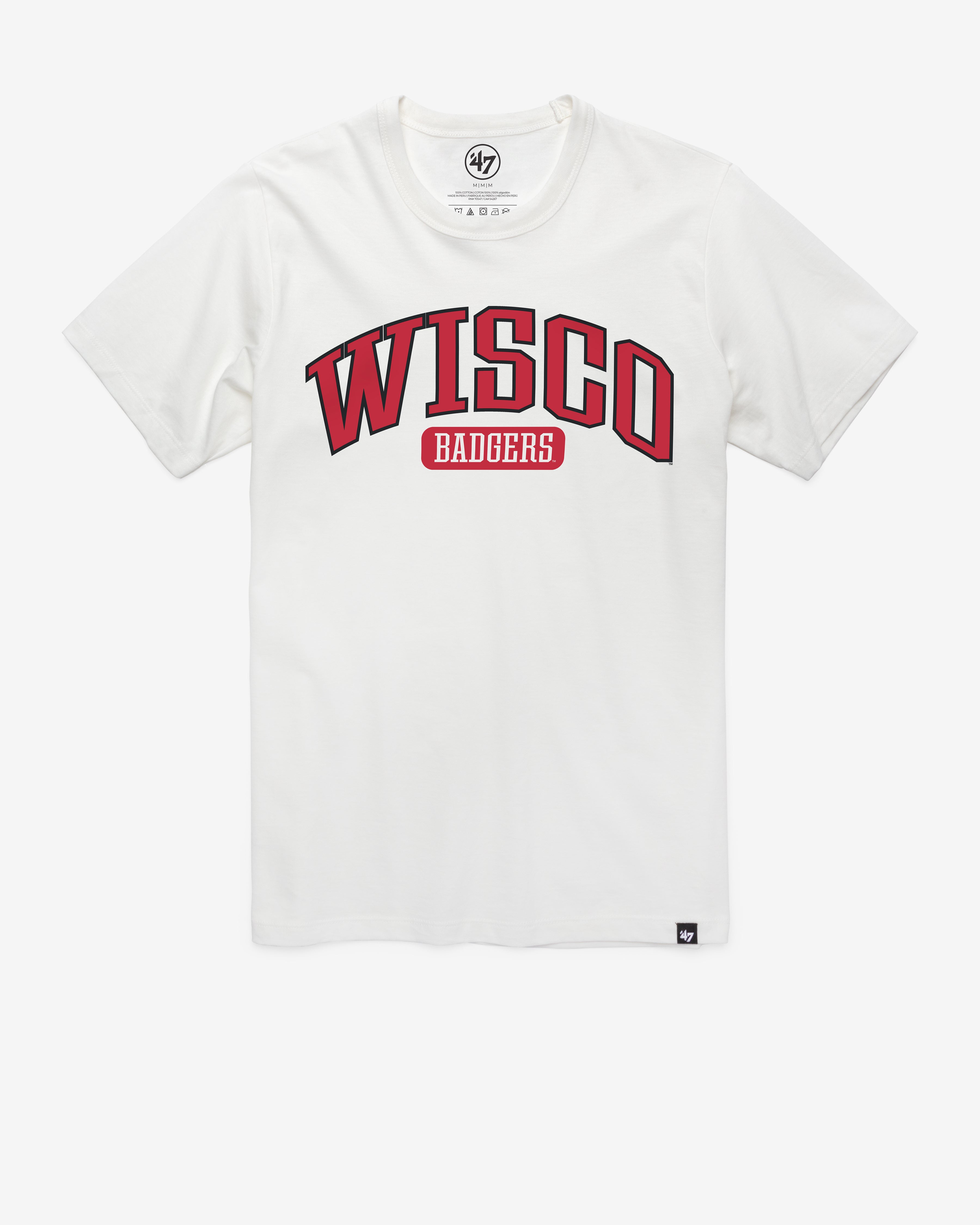 WISCONSIN BADGERS LOCAL ARCH '47 FRANKLIN TEE WHITE WASH
