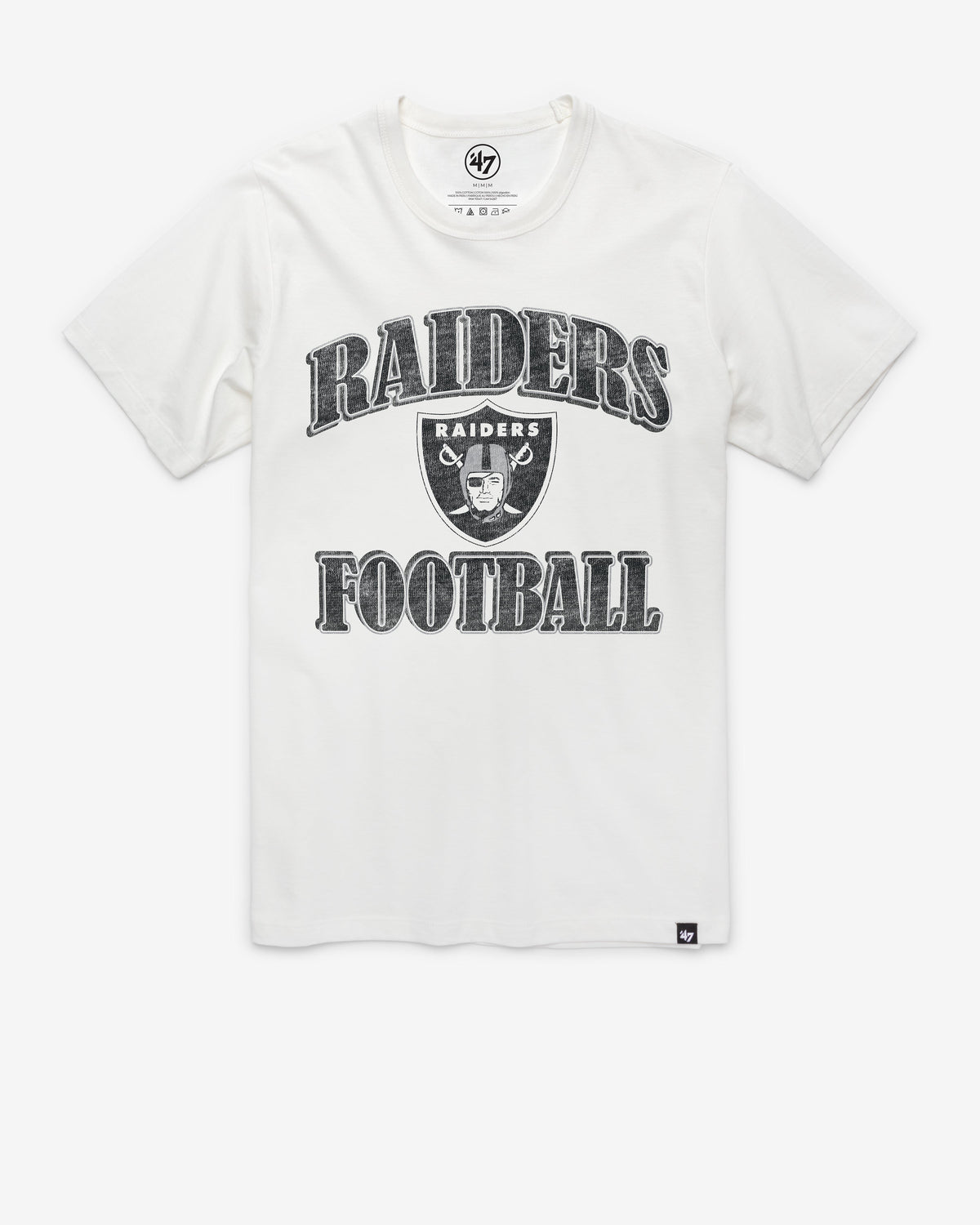 LAS VEGAS RAIDERS OVERRUN '47 FRANKLIN TEE WHITE WASH