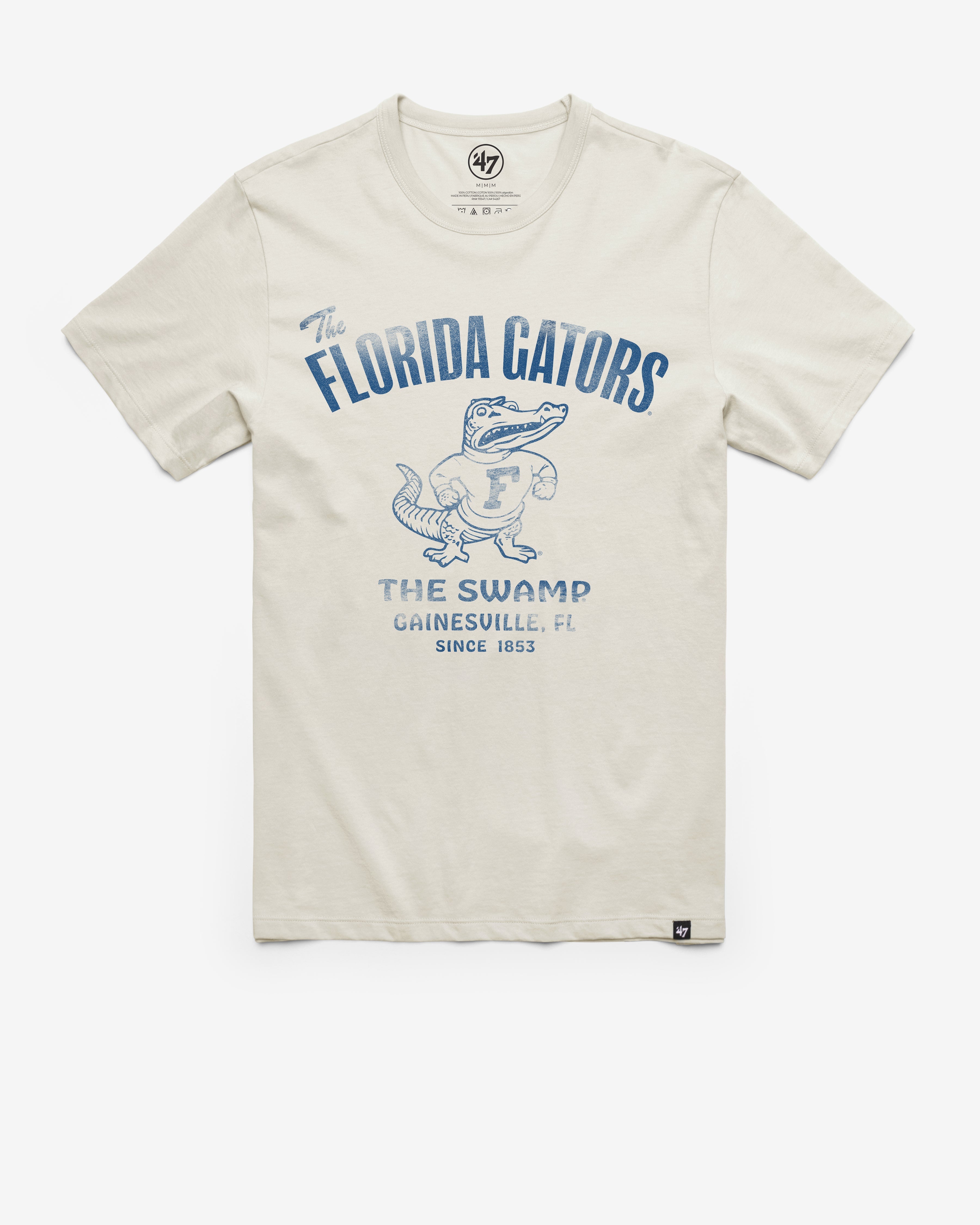FLORIDA GATORS VINTAGE WIDE OPEN '47 FRANKLIN TEE DUNE