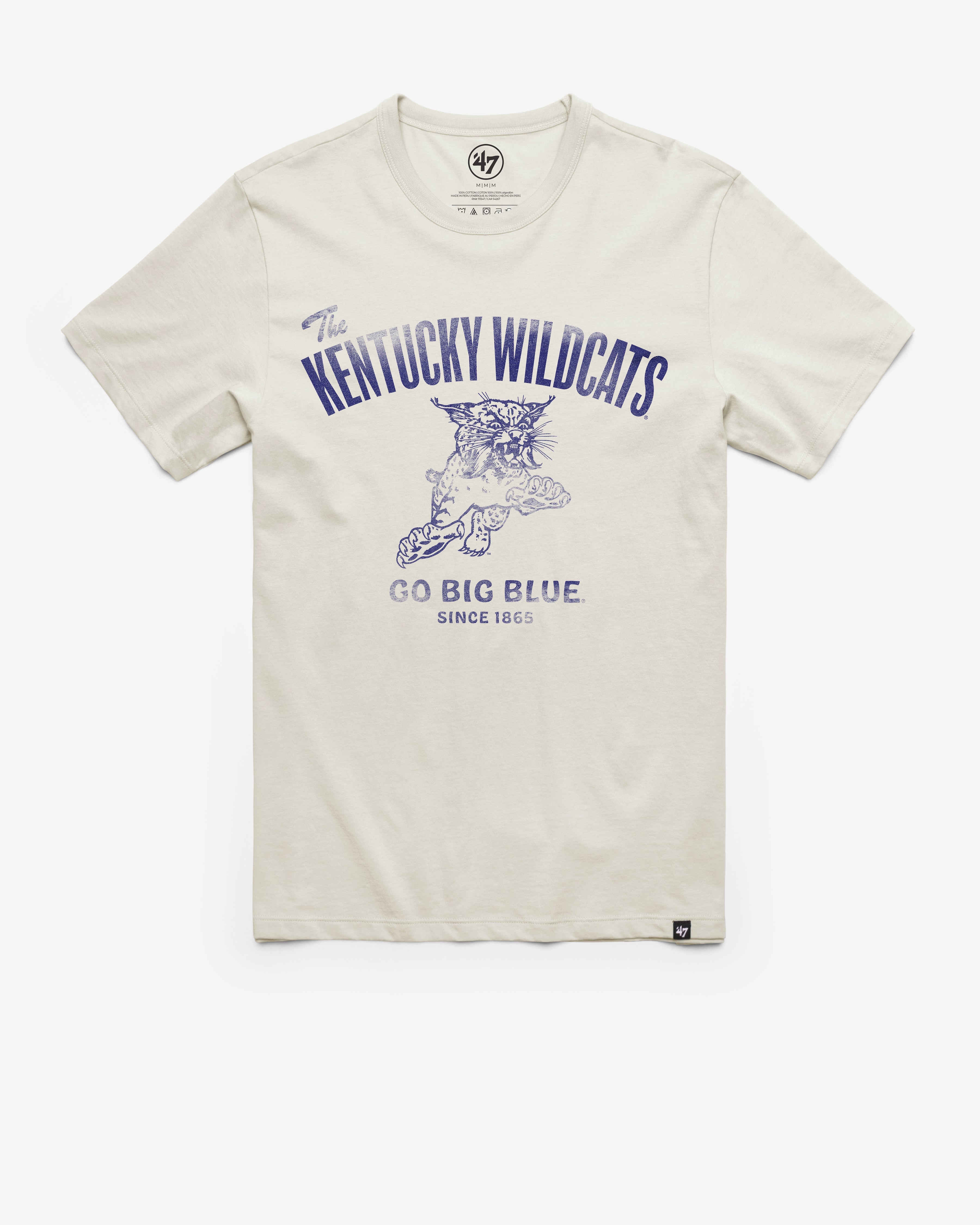 KENTUCKY WILDCATS VINTAGE WIDE OPEN '47 FRANKLIN TEE DUNE