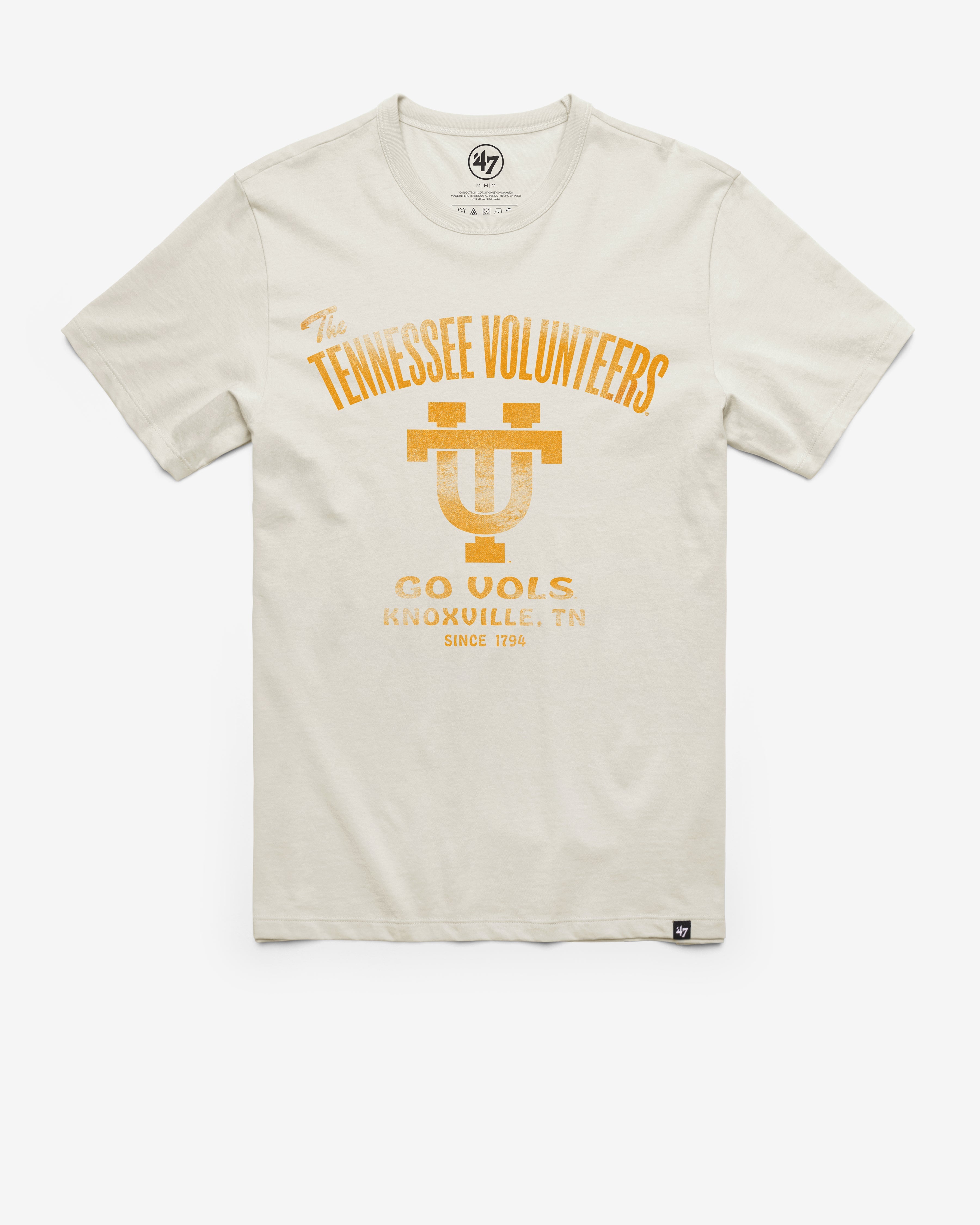 TENNESSEE VOLUNTEERS VINTAGE WIDE OPEN '47 FRANKLIN TEE DUNE