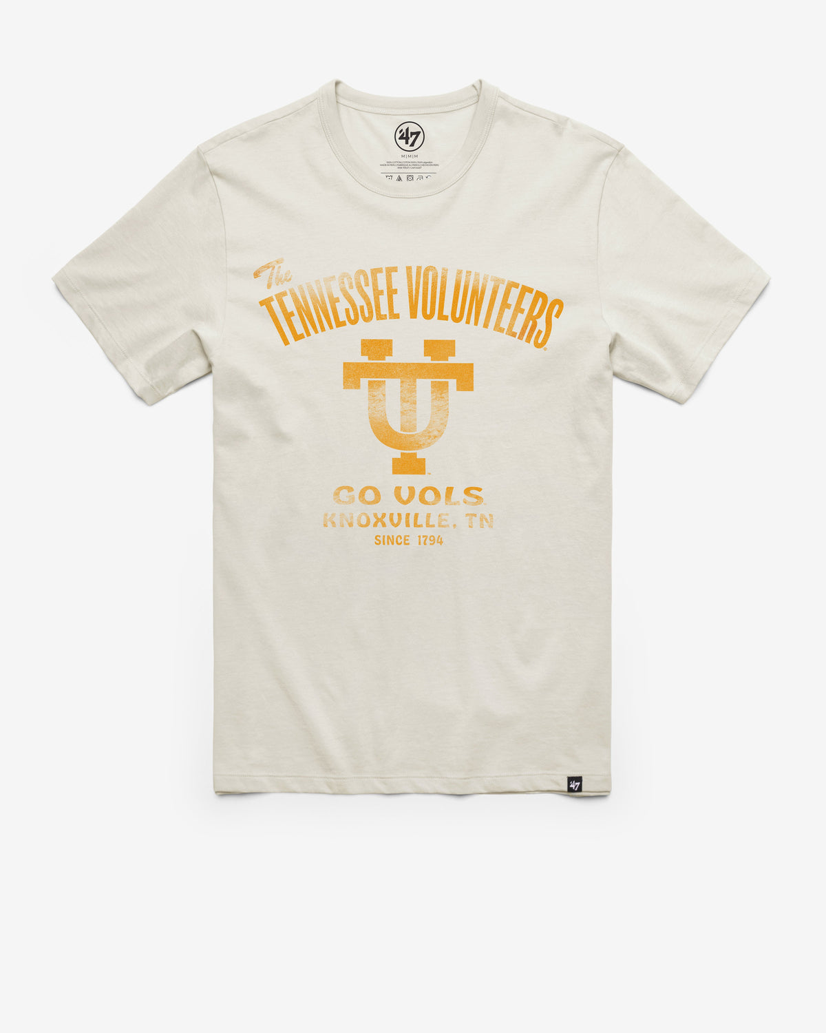 TENNESSEE VOLUNTEERS VINTAGE WIDE OPEN '47 FRANKLIN TEE DUNE