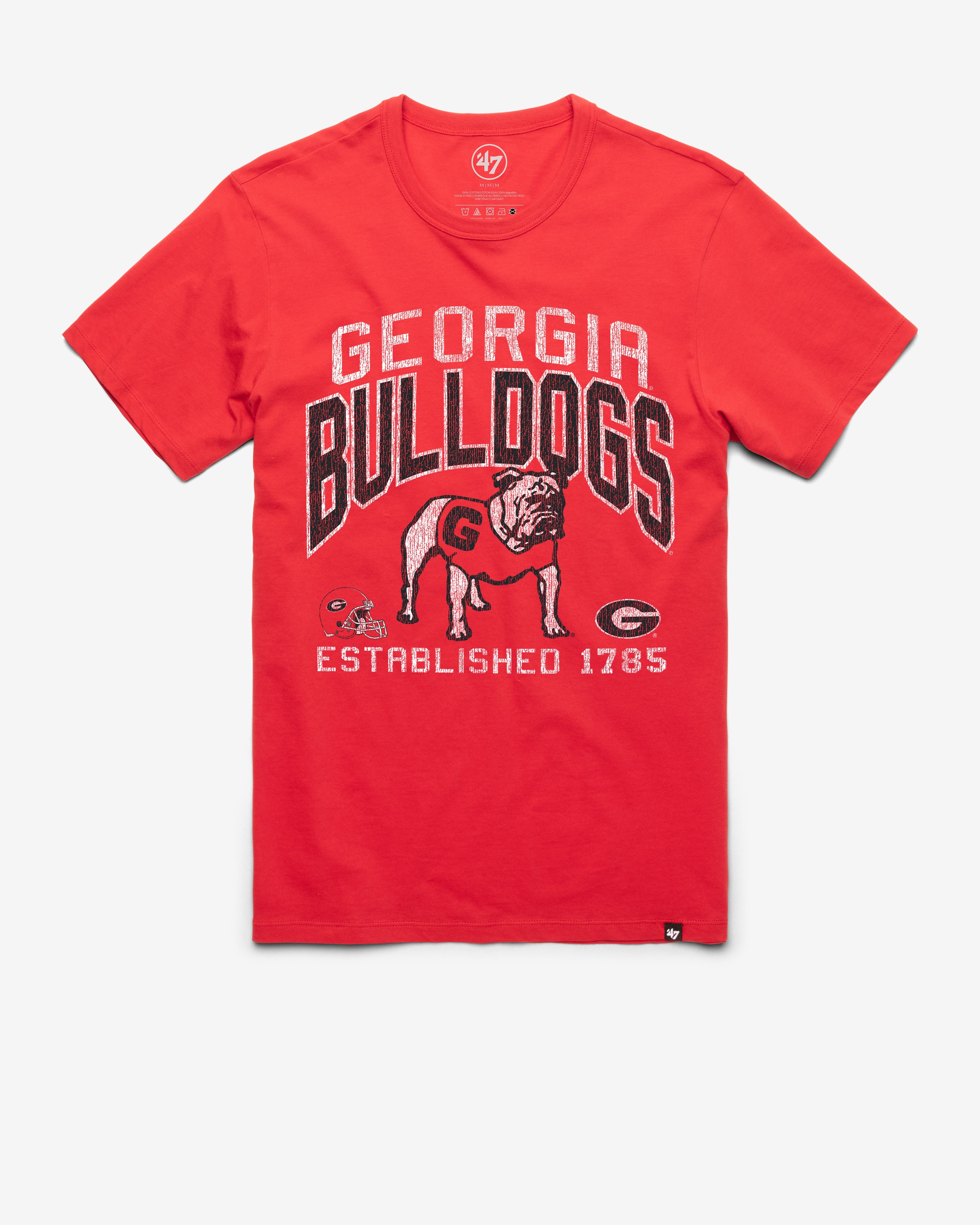 GEORGIA BULLDOGS '47 TURNED UP FRANKLIN TEE RACER RED
