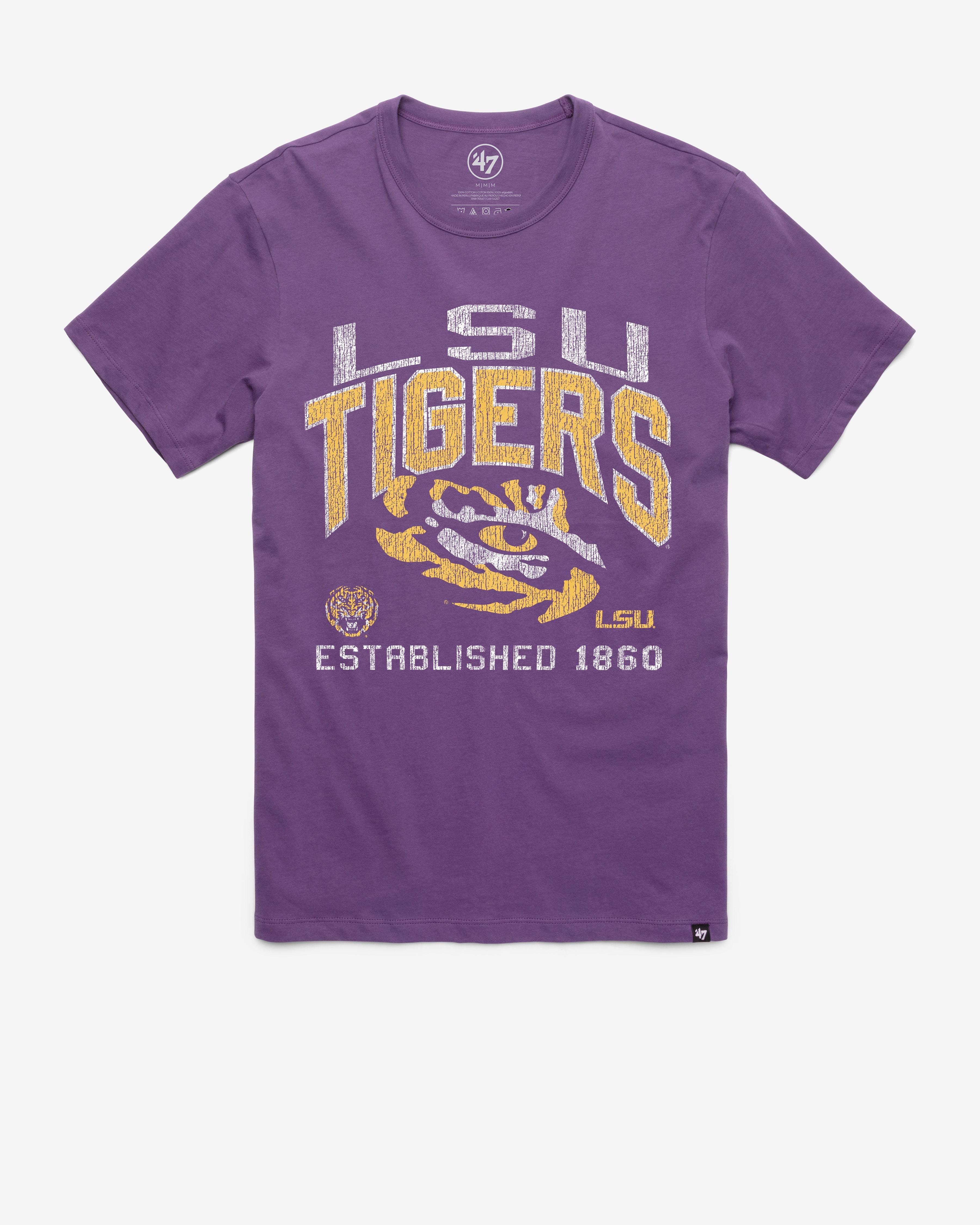 LOUISIANA STATE TIGERS LSU TURNED UP '47 FRANKLIN TEE REGENT PURPLE