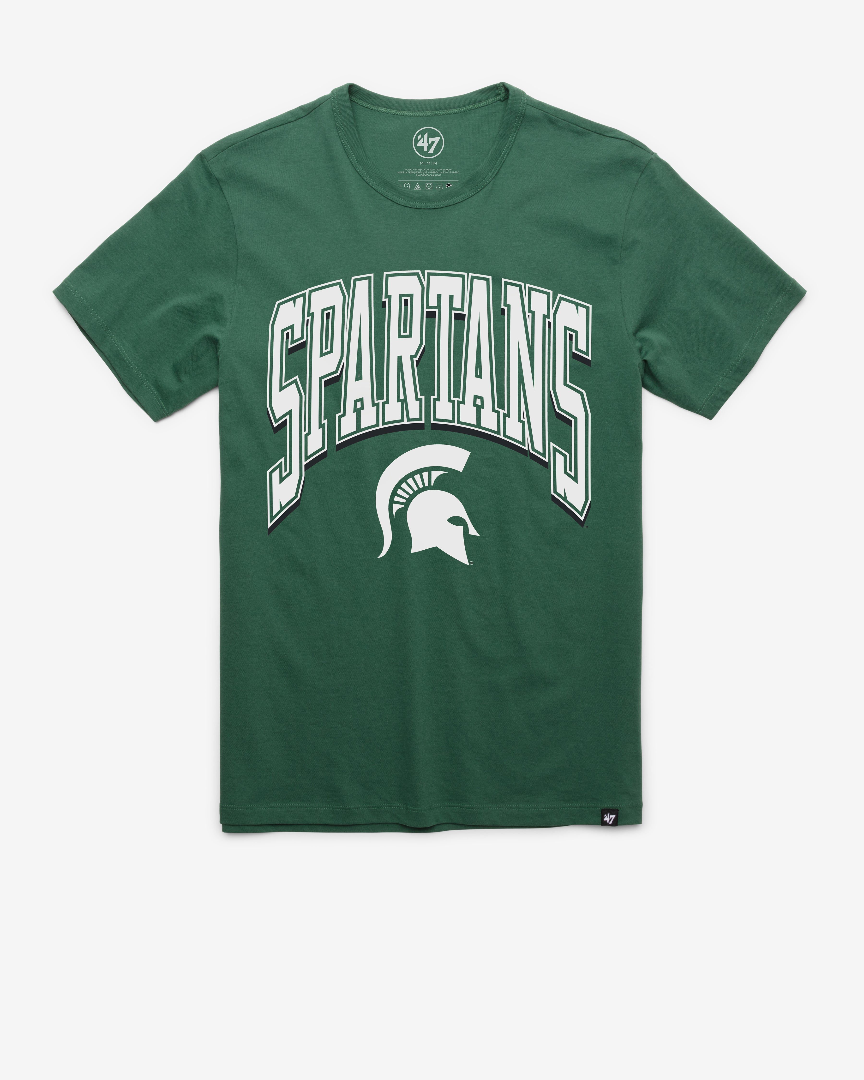 MICHIGAN STATE SPARTANS WALK TALL '47 FRANKLIN TEE ELM GREEN