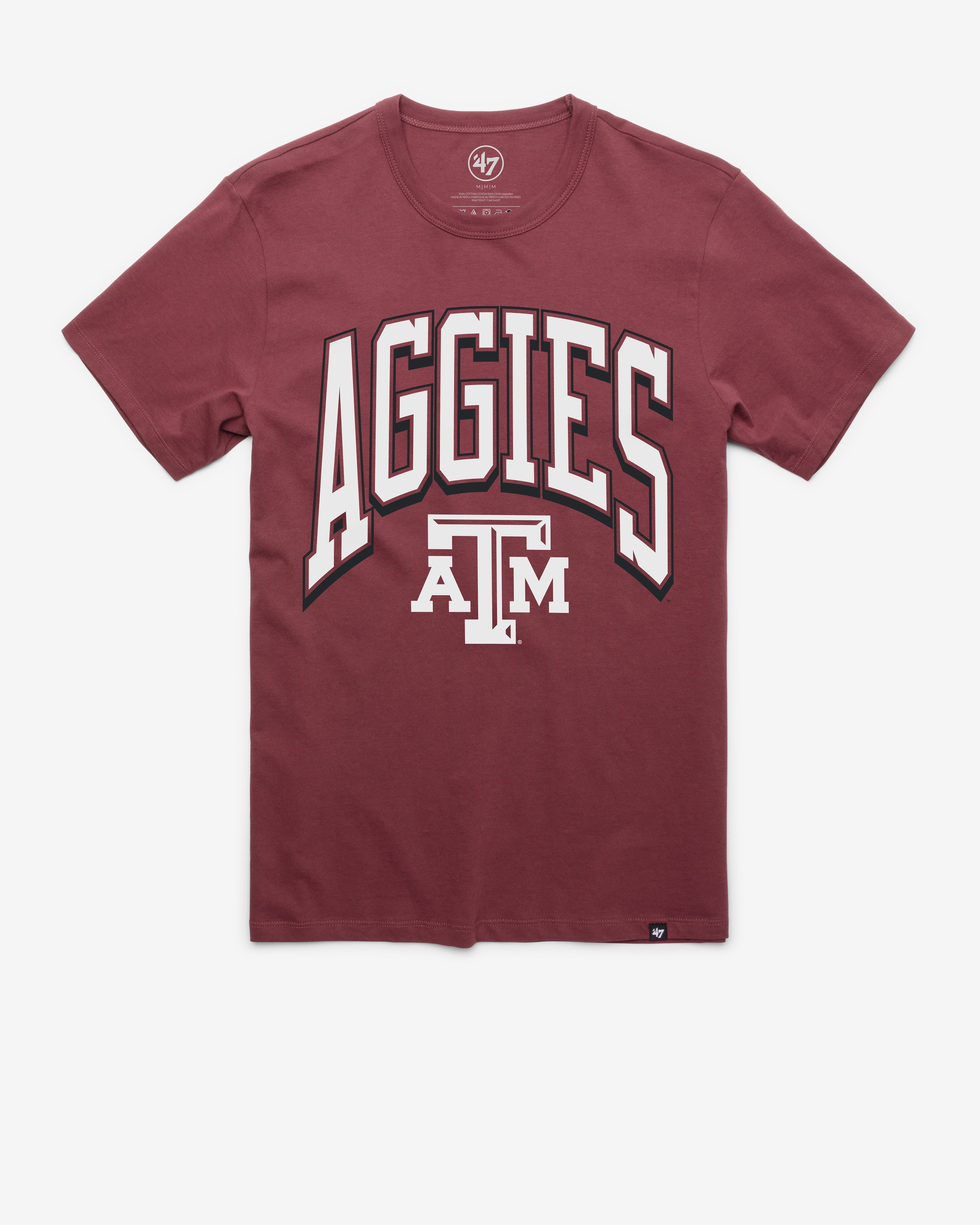 TEXAS A&M AGGIES WALK TALL '47 FRANKLIN TEE MULBERRY MAROON