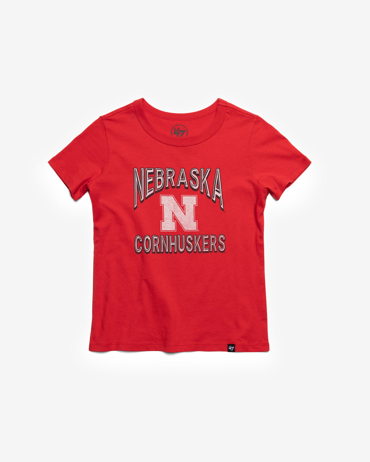 NEBRASKA CORNHUSKERS FAN OUT '47 FRANKLIN TEE KIDS RACER RED