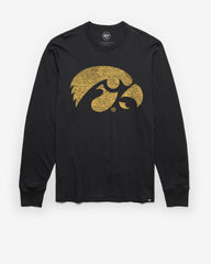 IOWA HAWKEYES PREMIER '47 FRANKLIN LONG SLEEVE TEE FLINT BLACK