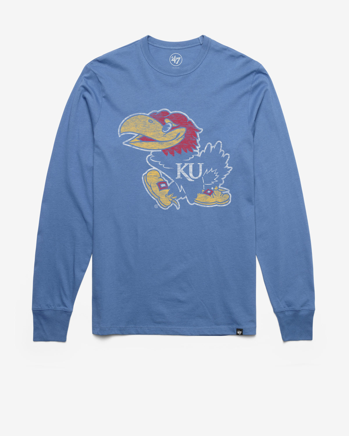 KANSAS JAYHAWKS PREMIER '47 FRANKLIN LONG SLEEVE TEE CADET BLUE