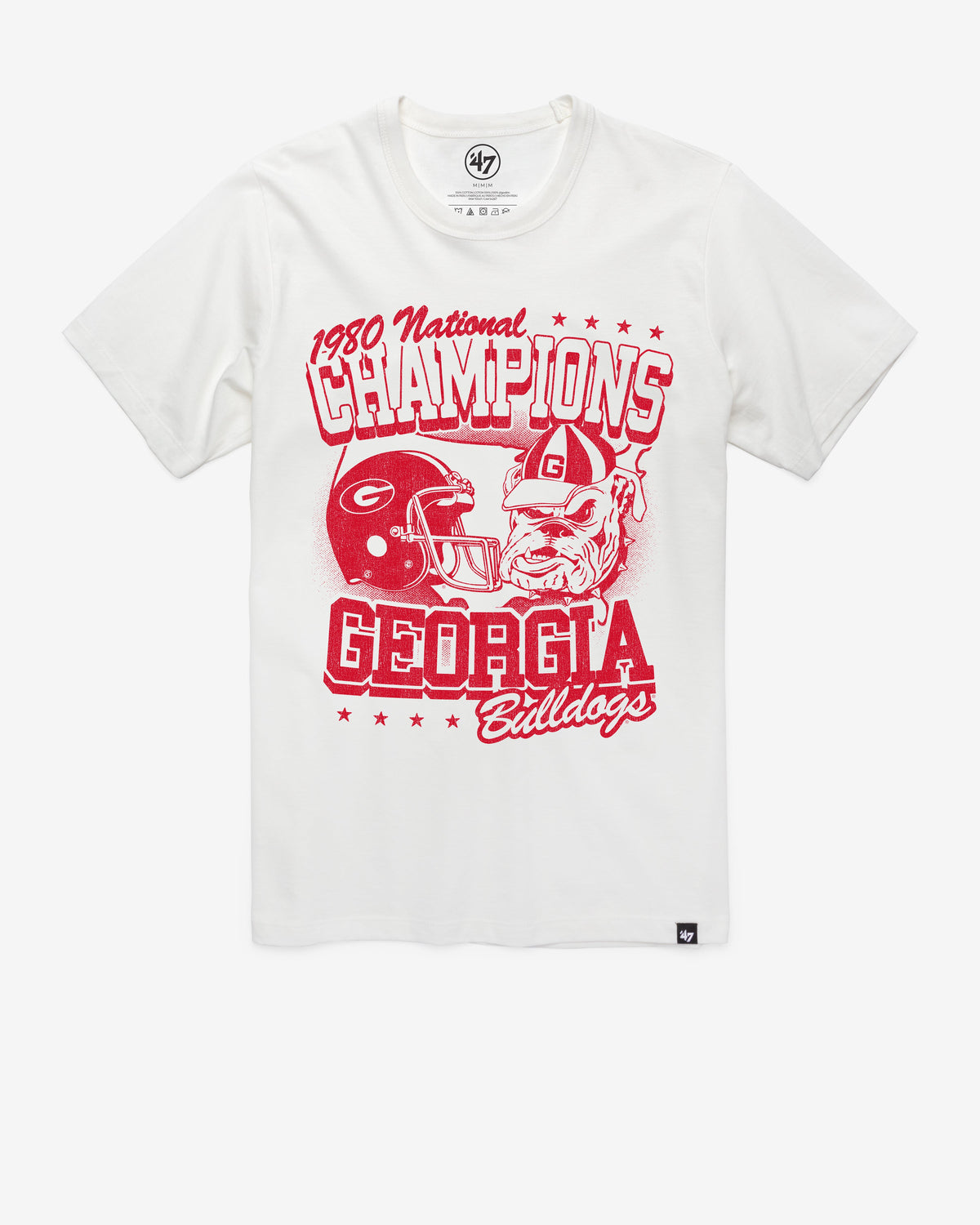 GEORGIA BULLDOGS MONOCHROME '47 FRANKLIN TEE WHITE WASH