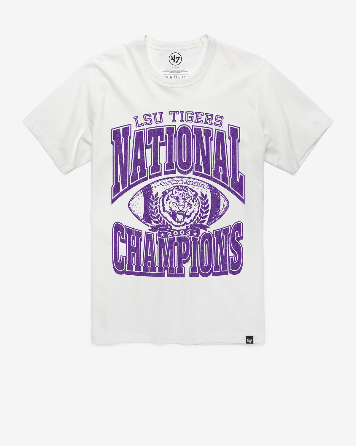 LOUISIANA STATE TIGERS LSU MONOCHROME '47 FRANKLIN TEE WHITE WASH