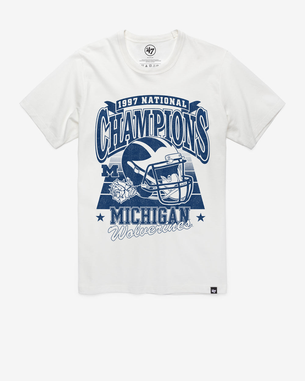 MICHIGAN WOLVERINES MONOCHROME '47 FRANKLIN TEE WHITE WASH