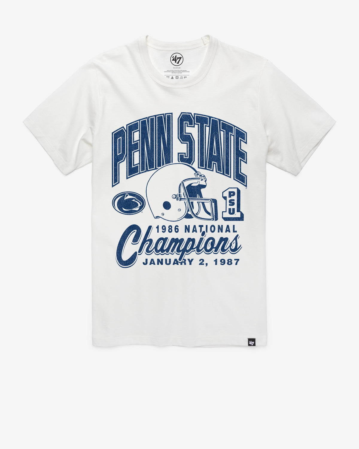 PENN STATE NITTANY LIONS MONOCHROME '47 FRANKLIN TEE WHITE WASH