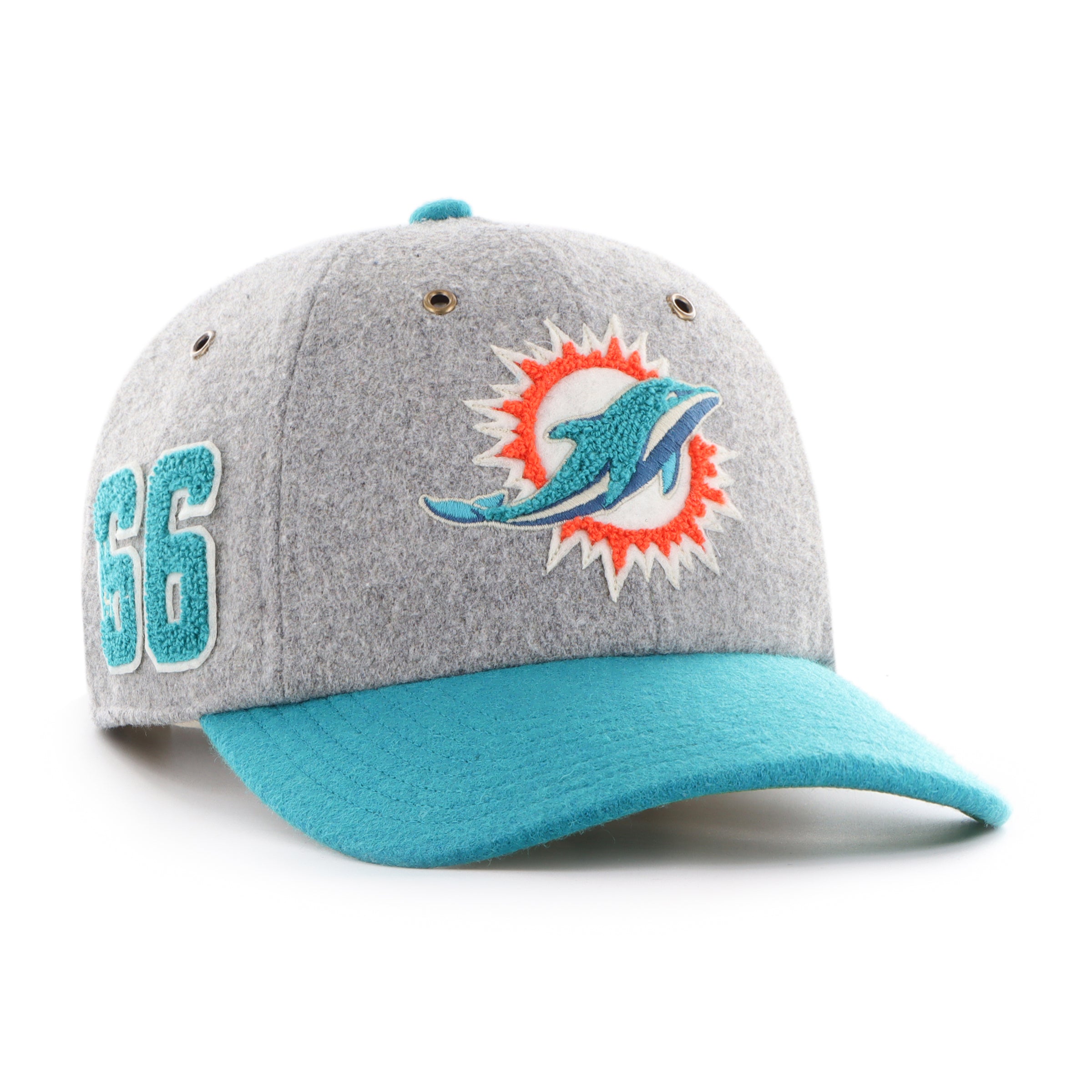 MIAMI DOLPHINS OFF CAMPUS '47 CLEAN UP MID FIT GRAY