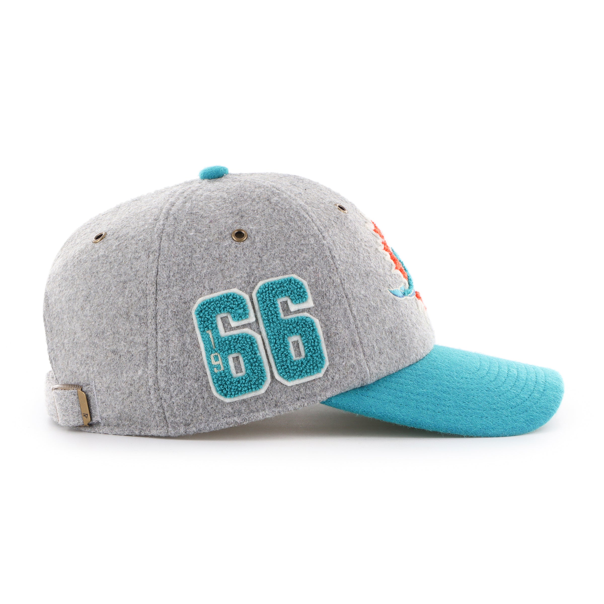 MIAMI DOLPHINS OFF CAMPUS '47 CLEAN UP MID FIT GRAY