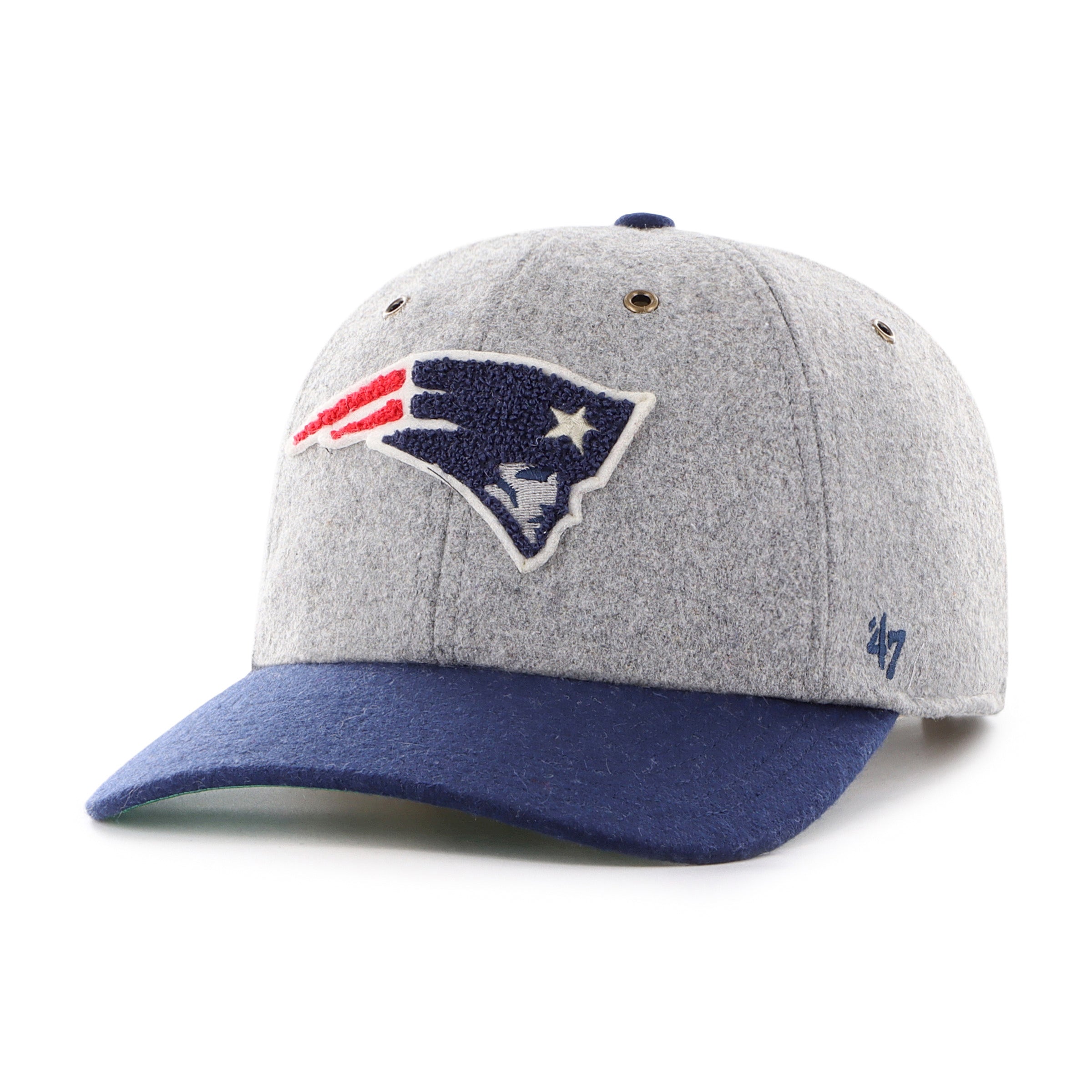 NEW ENGLAND PATRIOTS OFF CAMPUS '47 CLEAN UP MID FIT GRAY