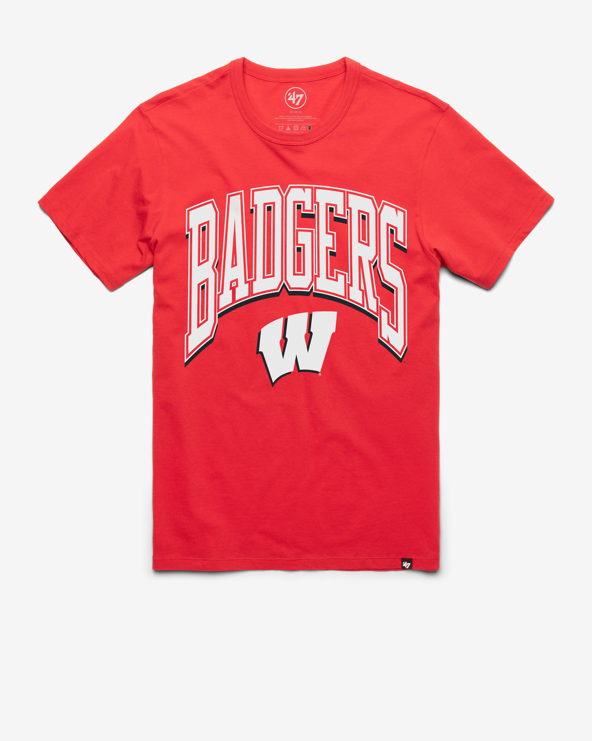 WISCONSIN BADGERS WALK TALL '47 FRANKLIN TEE RACER RED