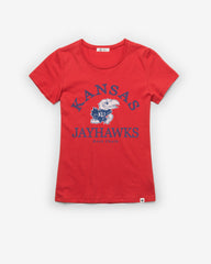 KANSAS JAYHAWKS FRESH START '47 FRANKIE TEE WOMENS RACER RED