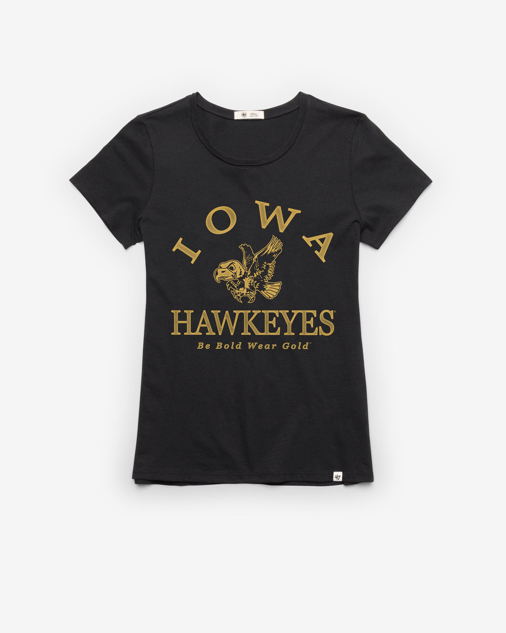 IOWA HAWKEYES VINTAGE FRESH START '47 FRANKIE TEE WOMENS FLINT BLACK