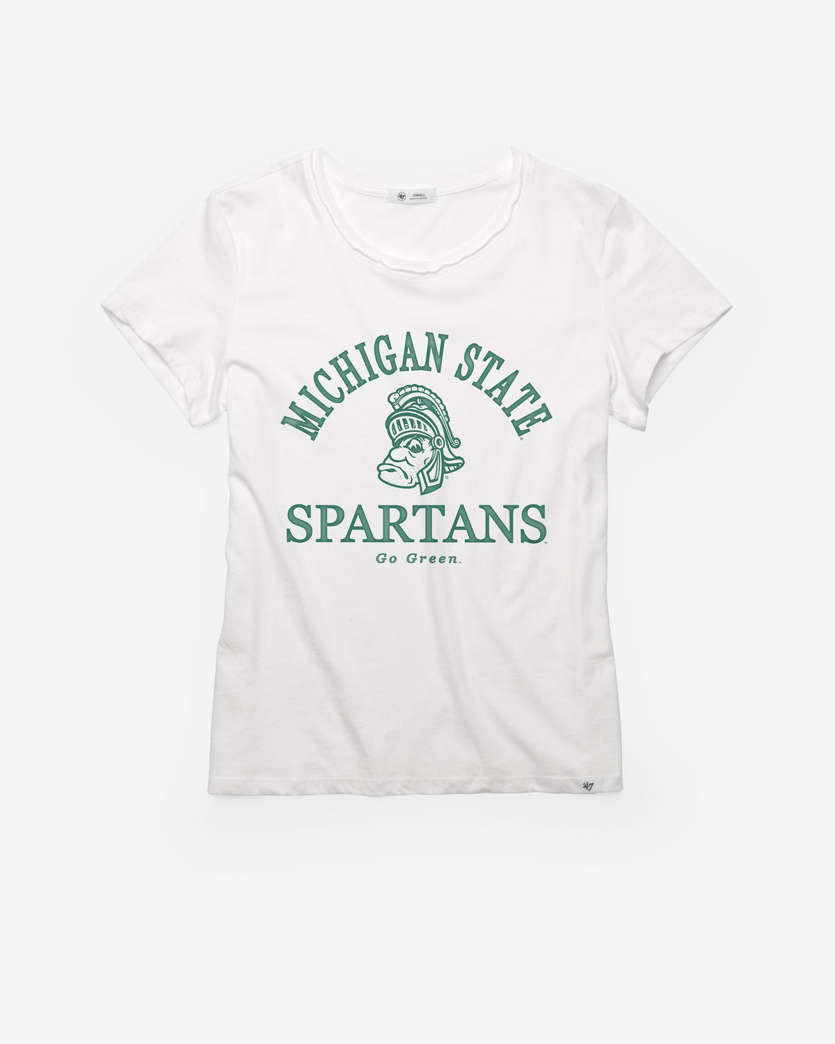 MICHIGAN STATE SPARTANS VINTAGE FRESH START '47 FRANKIE TEE WOMENS WHITE WASH
