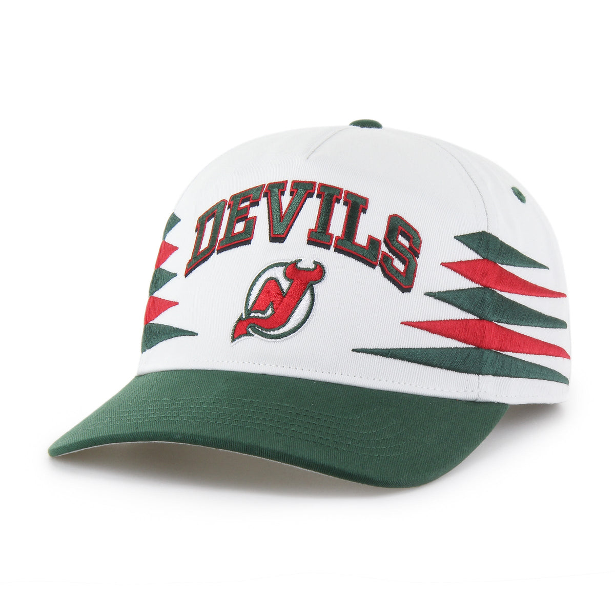NEW JERSEY DEVILS VINTAGE DIAMOND CUT '47 HITCH WHITE